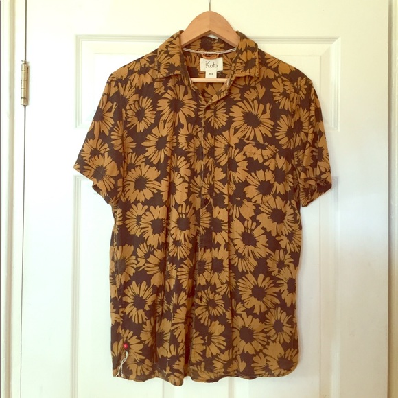 Koto Sunflower Button Up Shirt 
